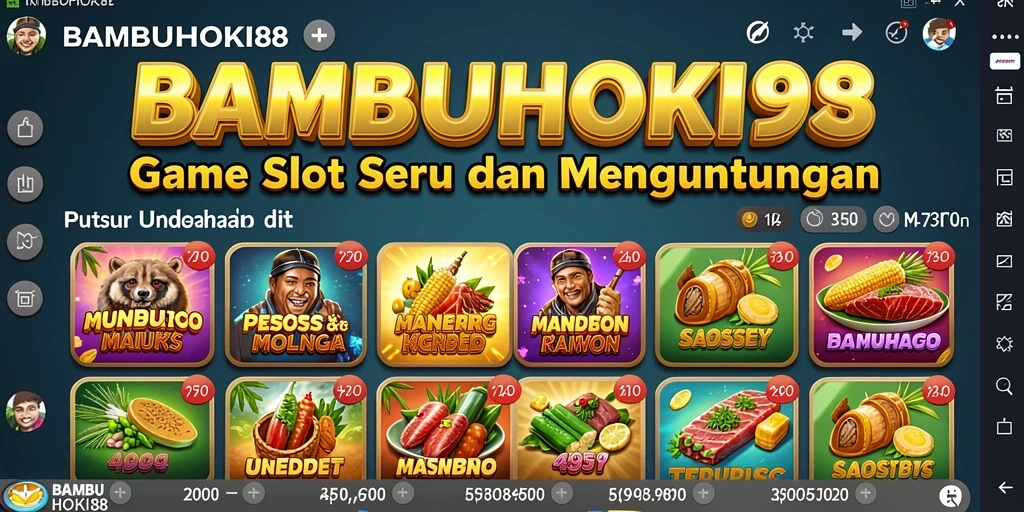 Tangkapan layar gameplay seru dari BAMBUHOKI88 yang menampilkan mesin slot