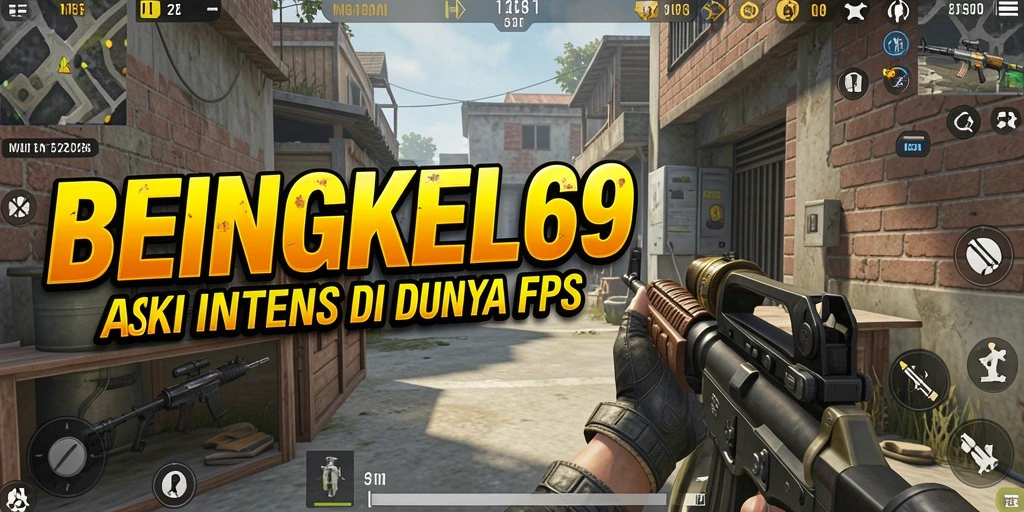 Tampilan aksi seru gameplay BENGKEL69 saat pertempuran intens FPS.