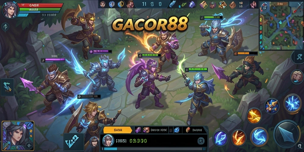 Tampilan gameplay seru dan mendebarkan dari GACOR88.