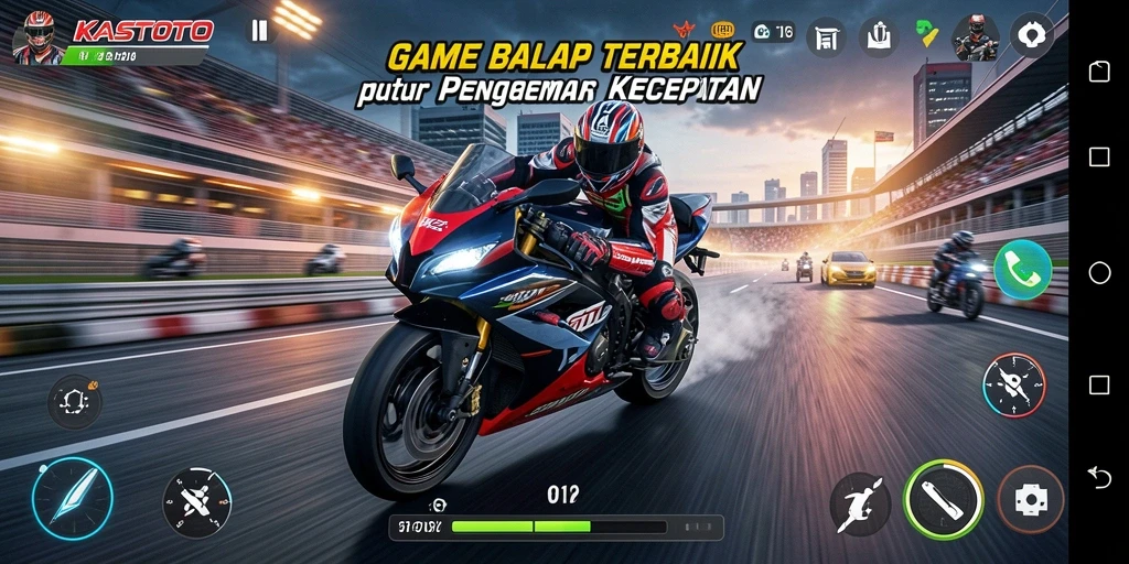 Gameplay seru dan menegangkan dari KASTOTO saat balapan motor.