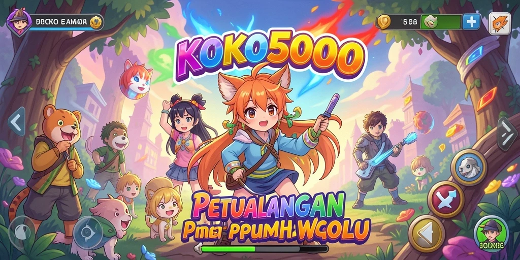 Tampilan gameplay menarik dari KOKO5000 dengan karakter Anime unik.