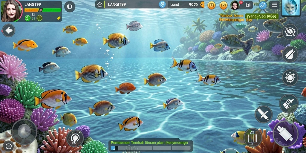 Screenshot LANGIT99 menunjukkan grafis menakjubkan dan gameplay mendebarkan.