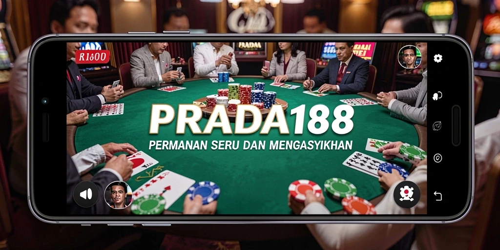 Tampilan gameplay seru PRADA188 saat bermain poker online.