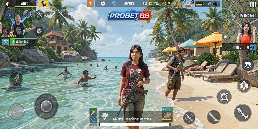 Tampilan gameplay PROBET88 yang ceria dan menghibur.