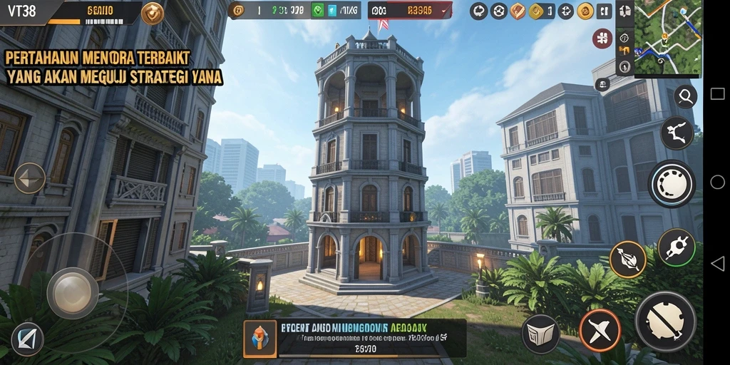 Gameplay seru VT38 dalam genre Tower Defense.